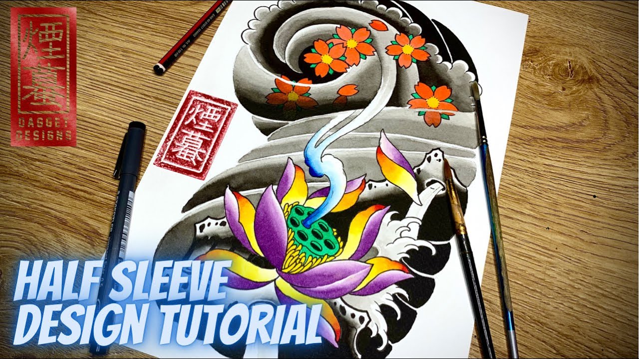 How to design a Japanese tattoo sleeve - How to draw tattoos