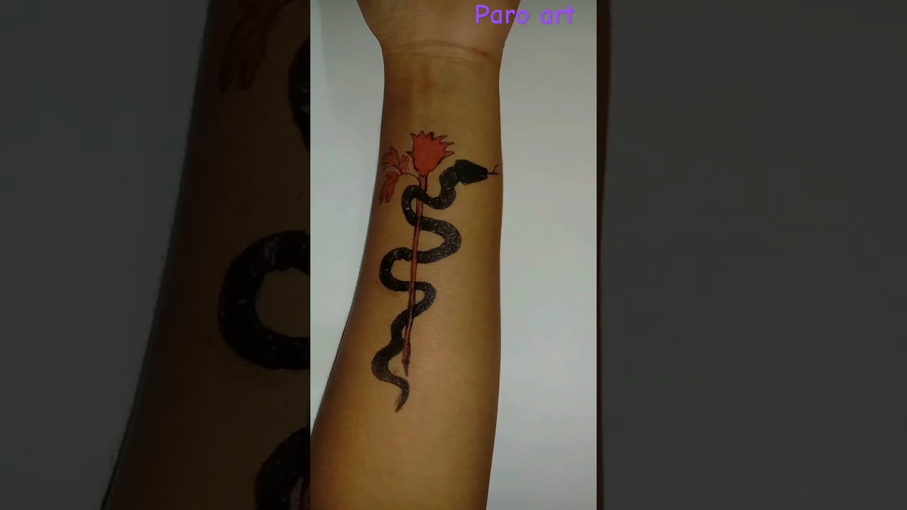 snake tattoo on hand | hand tattoo design| #shorts #viral #tattoo #hand #snake #easy