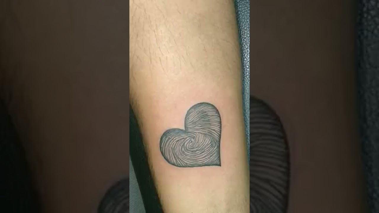 Unique Fingerprint Heart Tattoo Design Done By Tattoo Culture Art Studio #shorts #tcas #tattoo