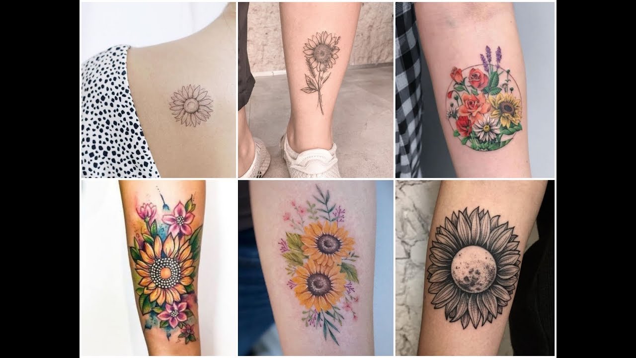 Top-50 Awesome Sunflower Tattoo Design Ideas