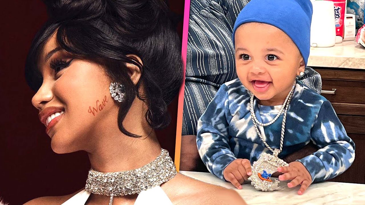 Cardi B LOVES Face Tattoo of Son Wave's Name