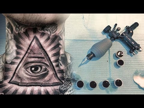 TATTOO TIMELAPSE - ALL SEEING EYE NECK TATTOO