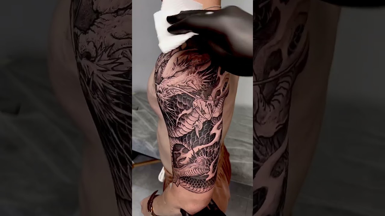 Get Inked! Dragon Tattoo Design Ideas You Must See #shorts