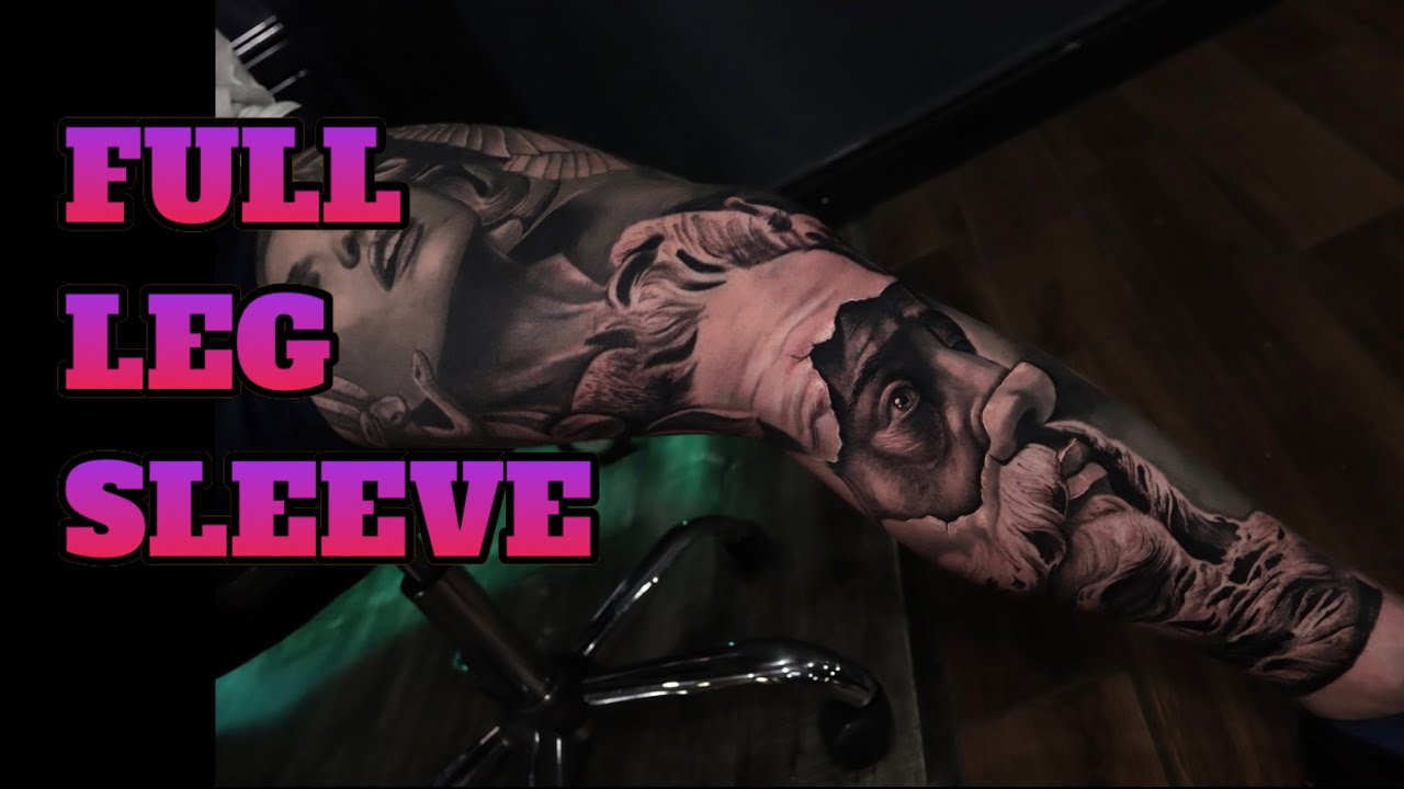 FULL LEG SLEEVE (MUST WATCH) tutorial tattoo real time by Mr.reyes_ink