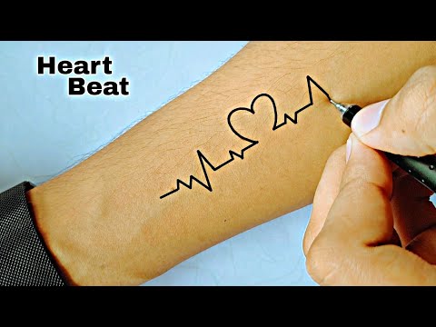 Heart Beat ♡ Tattoo Tutorial | Heart Beat Tattoo Design