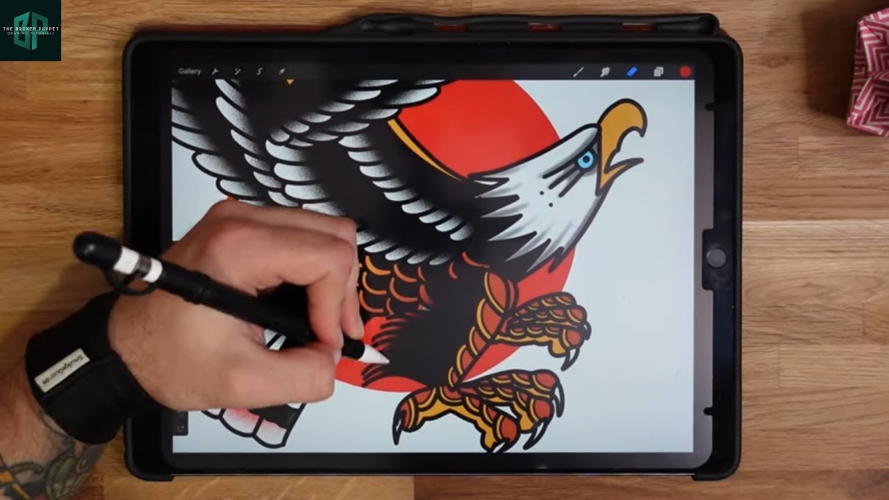 How to Draw a Tattoo Design of a Traditional Eagle By a Tattooist