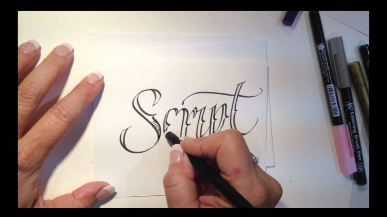 Tattoo Style Lettering with Lisa Engelbrecht