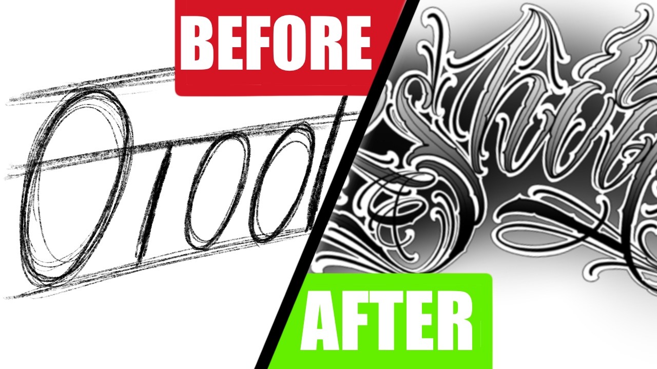 Tattoo Lettering 101 / Step-by-Step Tutorial for Beginners - P Hughes Tattoo