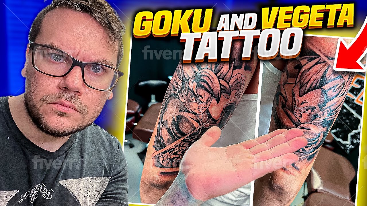 TATTOOING Goku and Vegeta from Dragon Ball Z | Jake Steele