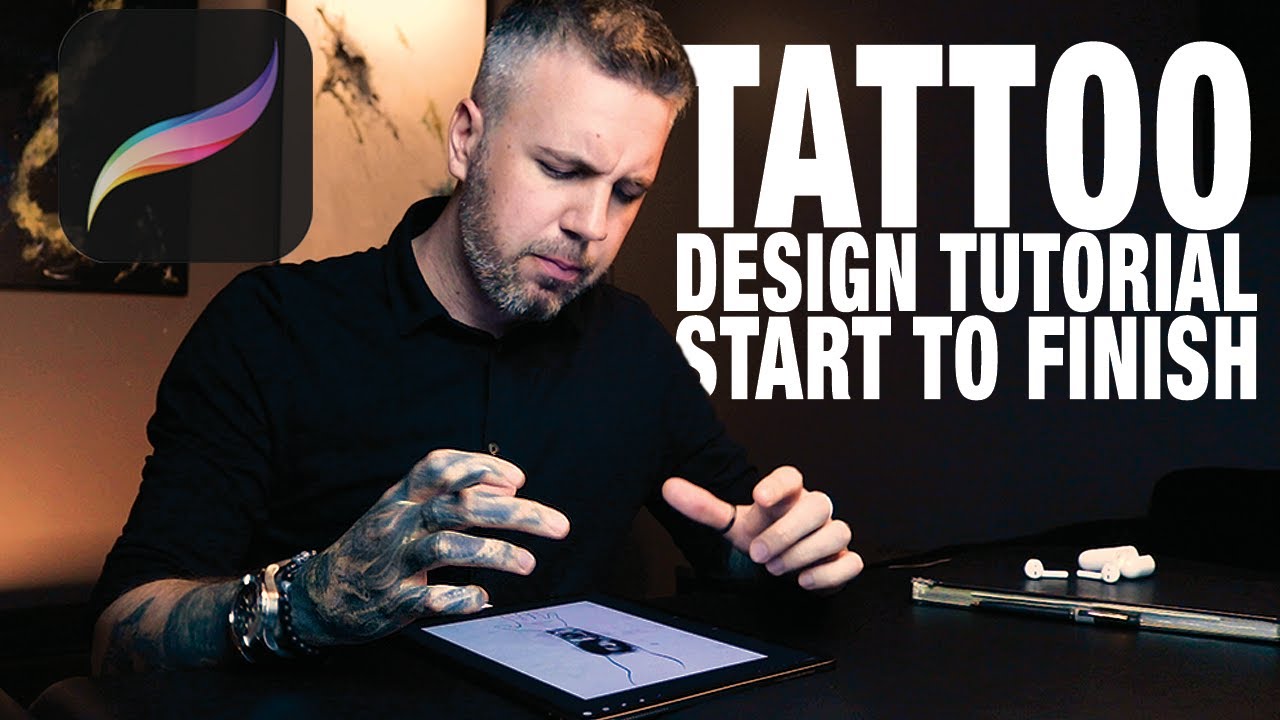 How to DESIGN a TATTOO from start to finish using PROCREATE!