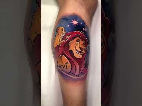 Amazing the lion king tattoo by Claudia Denti