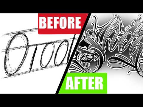 Tattoo Lettering 101 / Step-by-Step Tutorial for Beginners - P Hughes Tattoo