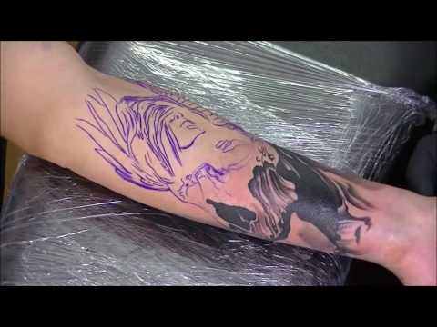 Angel of death tattoo - time lapse