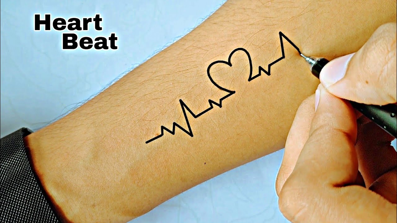 Heart Beat ♡ Tattoo Tutorial | Heart Beat Tattoo Design