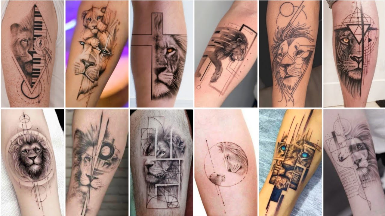 21+ Lion face GEOMETRIC tattoo ideas | Lion tribal tattoo | Lion tattoo meanings