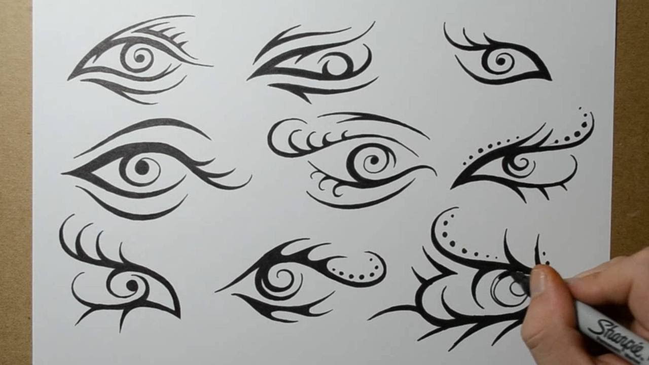 Tribal Eye Tattoo Designs - Sketching Ideas