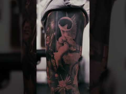 Insane Leg Tattoo, Check out this Tattoo No Regrets Tattoo Studio #shorts