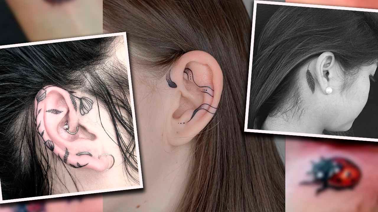 Small tattoos ideas. Beautiful Small Tattoo Design Behind The Ear