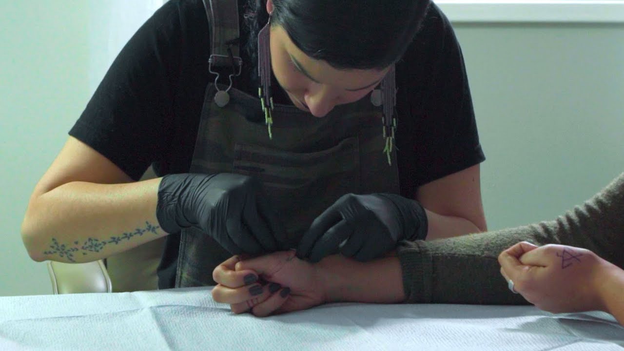 Amy Malbeuf's skin stitch tattoos embody culture