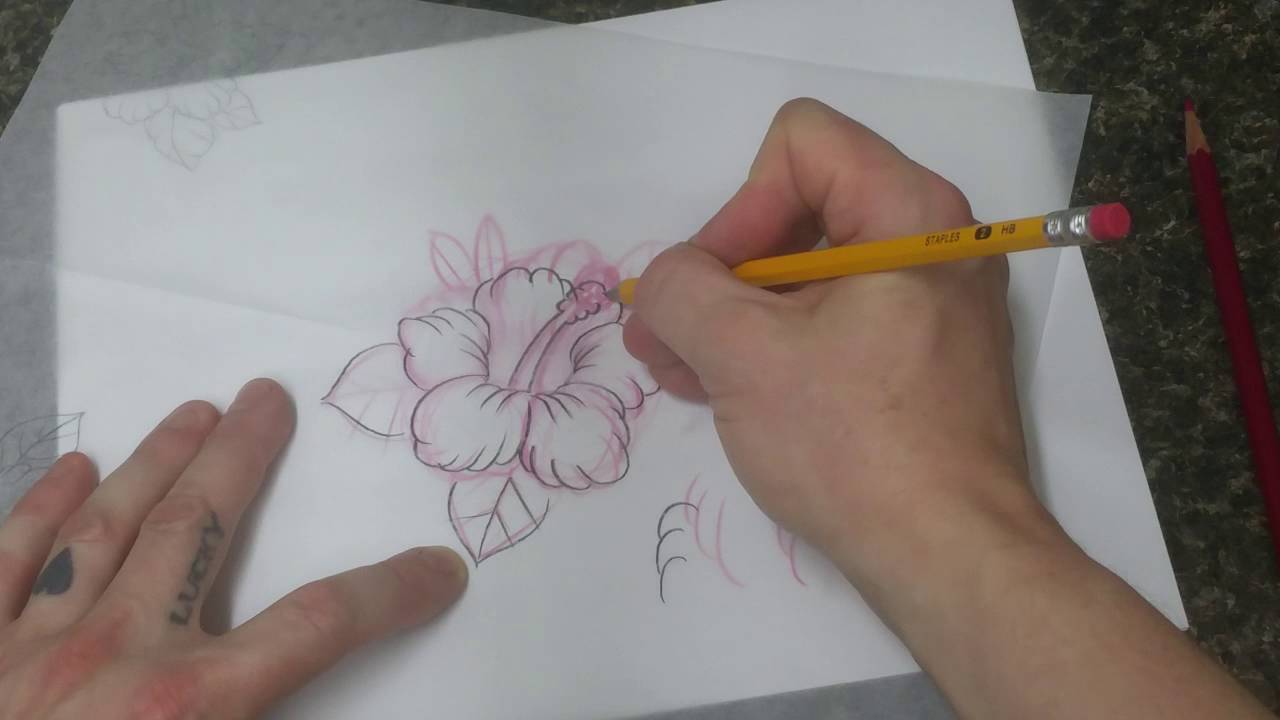 Tattoo Art Nerd - Anyone can draw : Tattoo style tropical flower Hibiscus