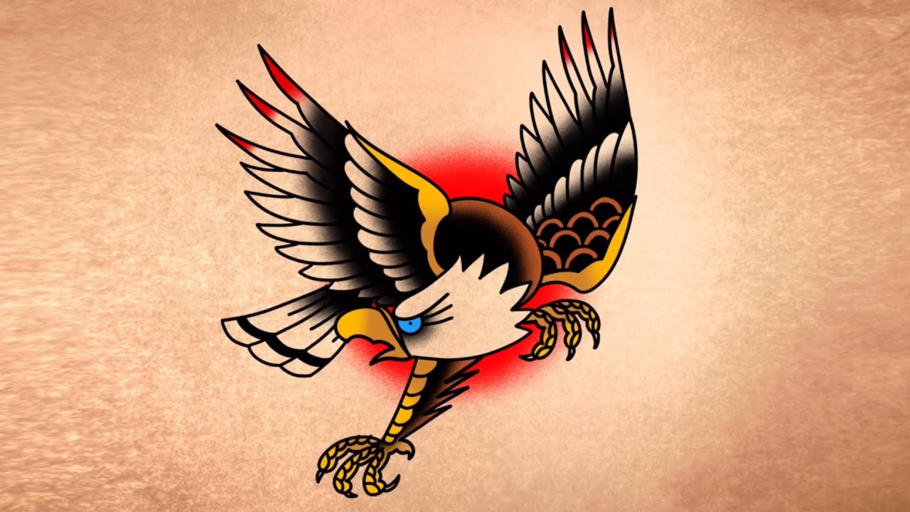 How to Draw a Traditional Tattoo Eagle