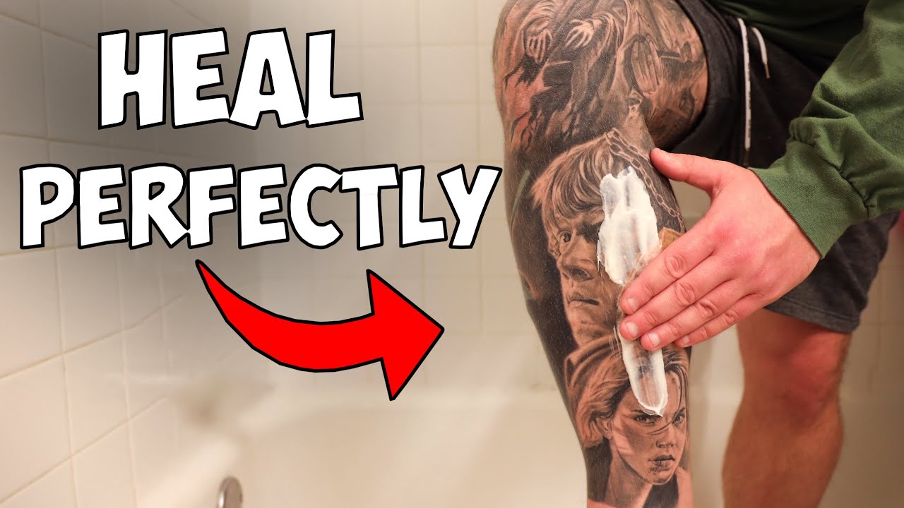 How To Perfectly Heal A NEW Leg Tattoo! (Fresh to Fully Healed)