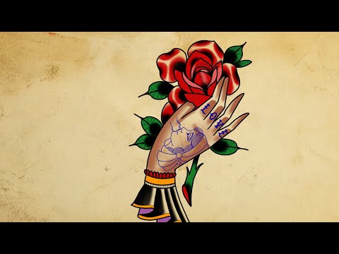 HOW TO DRAW A HAND HOLDING ROSE TATTOO STYLE