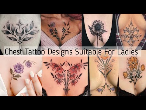 Gorgeous and simple chest tattoo designs suitable for ladies/ Chest tattoos for girls