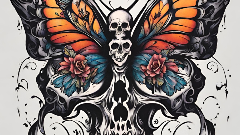Exploring the Symbolism of Butterfly Skull Tattoos